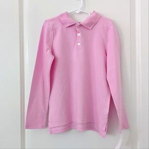 NWT OshKosh B'gosh Long Sleeve Light Pink Button Up Collar Shirt Girls Size 8